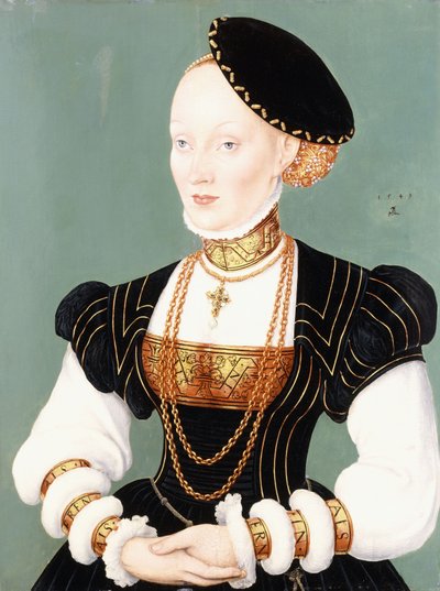 デンマークのアンの肖像 作： Lucas Cranach