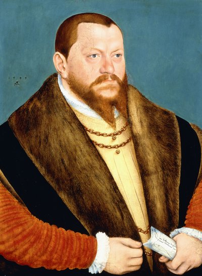 ザクセンのアウグストゥス公爵の肖像 作： Lucas Cranach