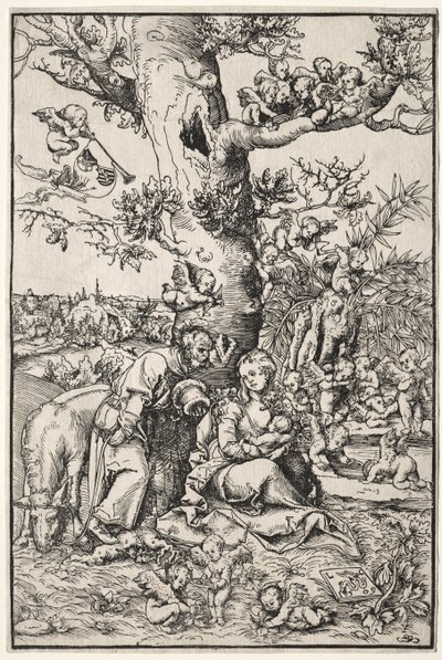 エジプトへの逃亡中の休息 作： Lucas Cranach
