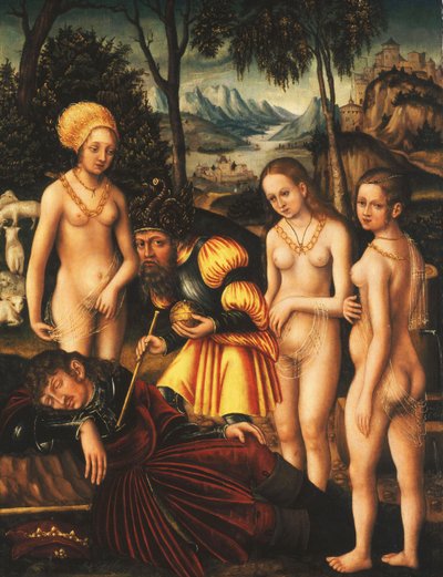 パリの判決、1507年頃 作： Lucas Cranach