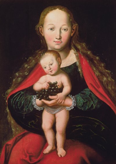聖母子 作： Lucas Cranach