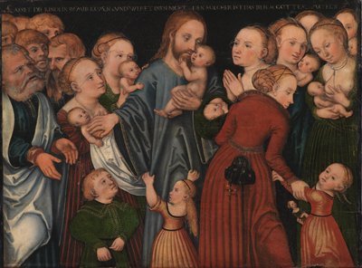 子供たちを祝福するキリスト 作： Lucas Cranach d.Æ.