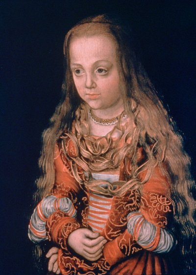 ザクセンの王女、c1517 作： Lucas Cranach the Elder