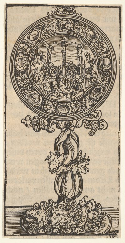 一連のウィッテンベルク聖遺書箱の1509年の、十字架につけられた銀色の太平洋。 作： Lucas Cranach the Elder