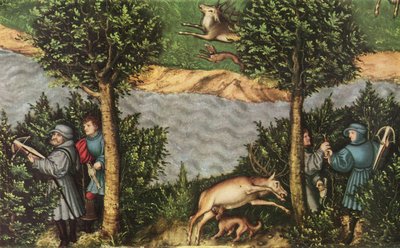 選帝侯フリードリヒとの雄鹿狩り
 詳細 作： Lucas Cranach the Elder
