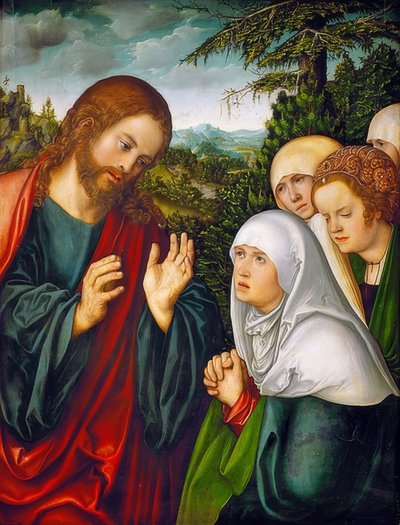 キリストの女性への別れ。 1520年頃 作： Lucas Cranach the Elder