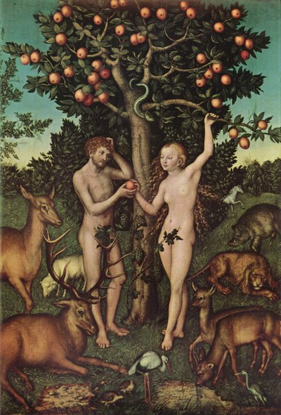 アダムとイブ 作： Lucas Cranach the Elder