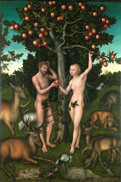 アダムとイブ 作： Lucas Cranach the Elder