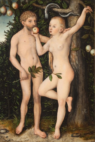 アダムとイブ 作： Lucas Cranach the Elder