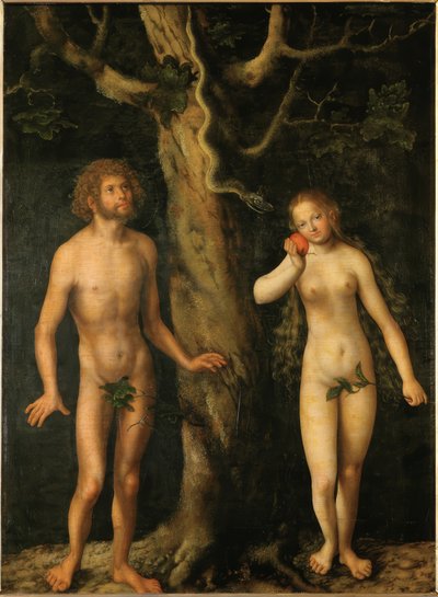 アダムとイブ 作： Lucas Cranach the Elder