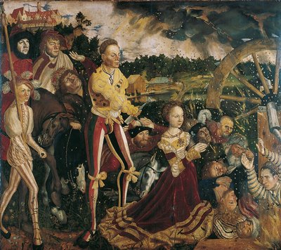 セントキャサリンの殉教、中央パネルの祭壇画 作： Lucas Cranach the Elder