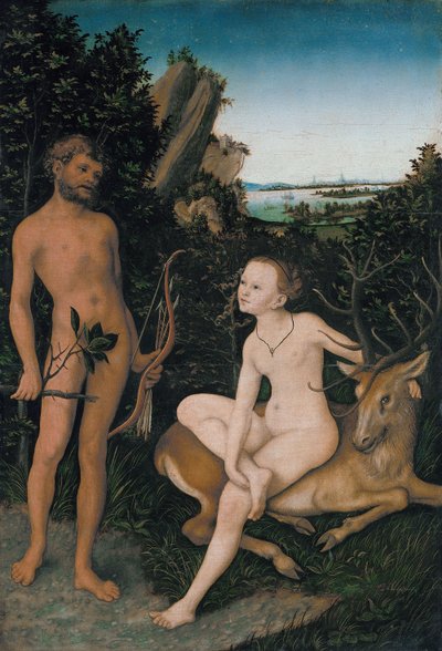 アポロとダイアナ 作： Lucas Cranach the Elder