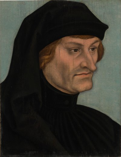 ルドルフ・アグリコラの肖像-ガイラー・フォン・カイザースバーグの肖像 作： Lucas Cranach the Elder