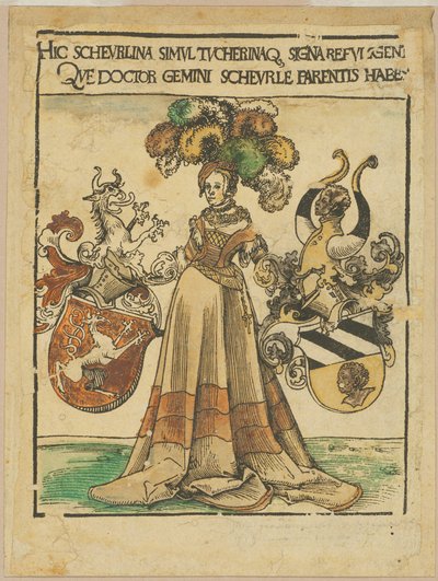 シェウルとトゥヒャーのブックプレート 作： Lucas Cranach the Elder