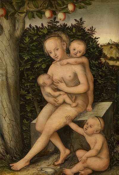 カリタス。 1537年頃 作： Lucas Cranach the Elder