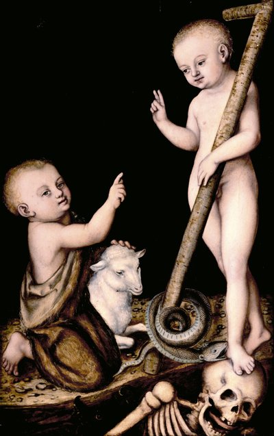 子供の洗礼者であるキリストとヨハネ、1535年頃 作： Lucas Cranach the Elder