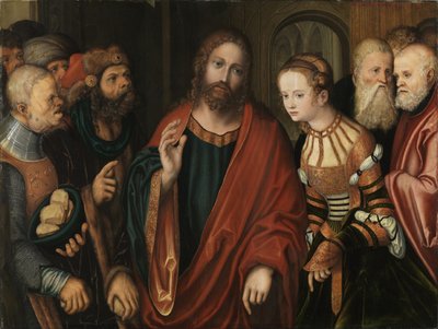 キリストと姦淫の女 作： Lucas Cranach the Elder