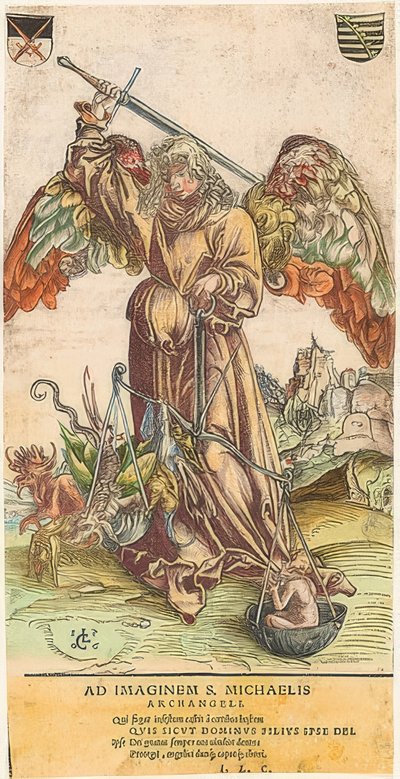 魂の秤としての聖ミカエル 作： Lucas Cranach the Elder