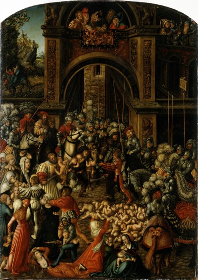 ドイツ語：Bethlehemitischer Kindermort 罪のない人々の虐殺 作： ルーカス・クラナッハ・ザ・エルダー
