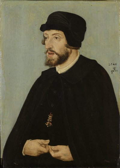 ドイツ語：Bildnis König Ferdinands I. 神聖ローマ皇帝フェルディナント1世の肖像画 作： ルーカス・クラナッハ・ザ・エルダー