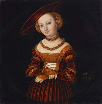 ドイツ語：Bildnis einer Dame 女性の肖像

























" 作： ルーカス・クラナッハ・ザ・エルダー