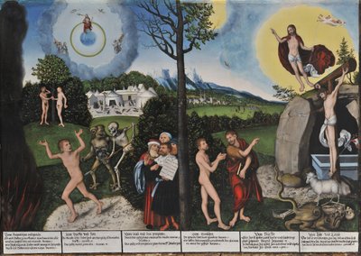 ドイツ語：Gesetz und Gnade 天罰と贖罪／法と恩寵 作： Lucas Cranach the Elder