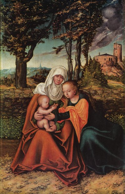 ドイツ語: Hl.聖母子と聖アンナ 作： Lucas Cranach the Elder