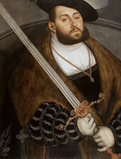 ドイツ語：Johann Friedrich I, der Großmütige (1503-1554) ザクセン選帝侯 Johann Friedrich I, the Magnanimous, ザクセン選帝侯 作： ルーカス・クラナッハ・ザ・エルダー