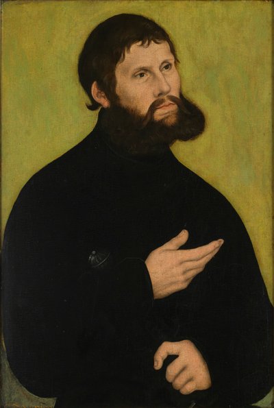 ドイツ語：マルティン・ルター・アルス・ユンカー・イェルク ユンカー・イェルクとしてのマルティン・ルターの肖像 作： Lucas Cranach the Elder