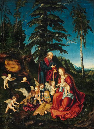 ドイツ語：エジプトへのフライトで休息を エジプトへのフライトで休息を 作： Lucas Cranach the Elder