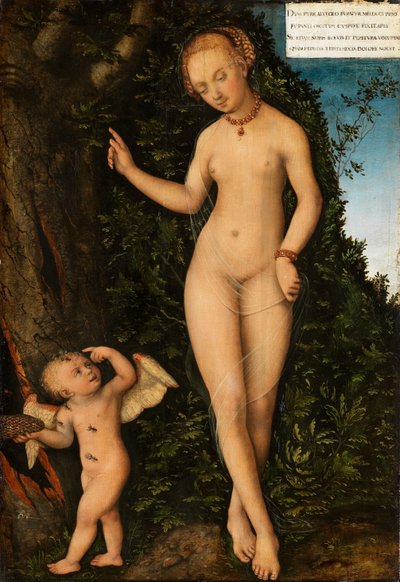 ドイツ語：Venus mit Amor als Honigdieb 蜂蜜泥棒キューピッドとヴィーナス 作： ルーカス・クラナッハ・ザ・エルダー