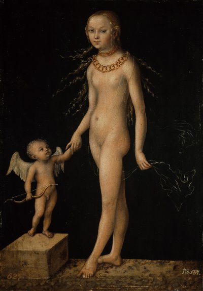 ドイツ語：Venus und Amor ヴィーナスとキューピッド 作： Lucas Cranach the Elder