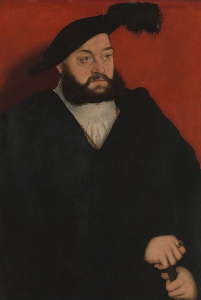 ヨハン1498-1537年、ザクセン公爵、カリフォルニア州。 1534-37。 作： Lucas Cranach the Elder