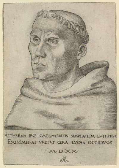 アウグスティヌス修道士としてのルター 作： Lucas Cranach the Elder