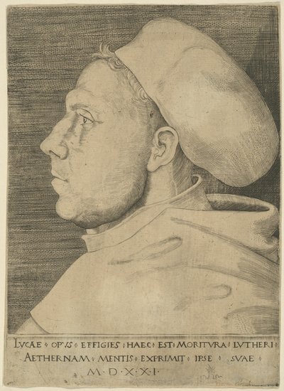 アウグスチノ会修道士としてのルターと帽子 作： Lucas Cranach the Elder
