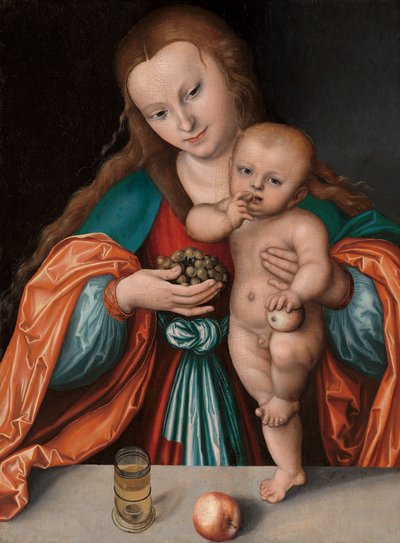 聖母子像 1535年頃かそれ以降と思われる 作： Lucas Cranach the Elder