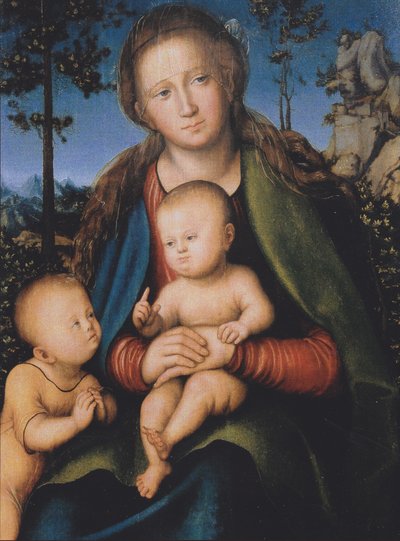 マドンナと子供とサンジョバンニノ 作： Lucas Cranach the Elder