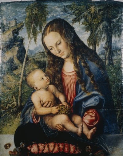 モミの木の下のマドンナ、1510年頃 作： Lucas Cranach the Elder