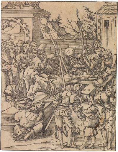 聖バーソロミューの殉教。 十二使徒の殉教シリーズから、c。 1520年。 作： Lucas Cranach the Elder