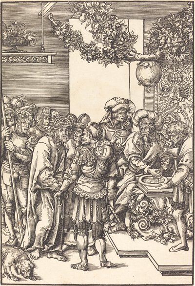 手を洗うピラト 作： Lucas Cranach the Elder