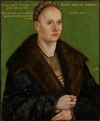 人道主義者クリストフ・ショールの肖像 作： Lucas Cranach the Elder