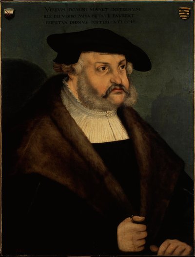 ザクセン選帝侯フリードリヒ 3 世の肖像 (1463 ～ 1525 年)。 作： Lucas Cranach the Elder