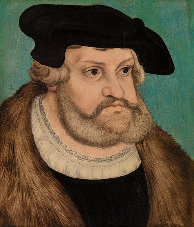 ザクセン公フリードリヒ賢者の肖像 作： Lucas Cranach the Elder
