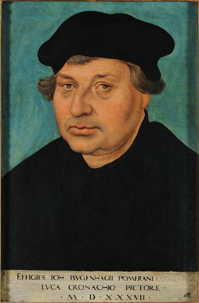 ヨハネス・ブーゲンハーゲンの肖像 作： Lucas Cranach the Elder
