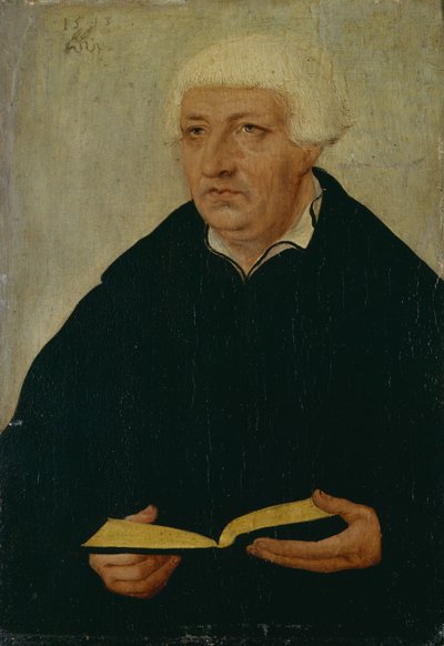 ヨハネス・ブゲンハーゲン1485-1558の肖像 作： Lucas Cranach the Elder