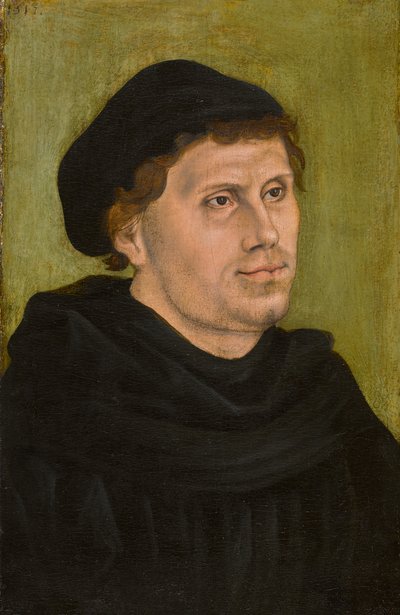 マルティン ルターの肖像 1483 ～ 1546 年、1517 年。 作： Lucas Cranach the Elder