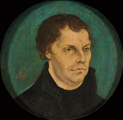 マルティン ルターの肖像 1483 ～ 1546 年、1525 年。 作： Lucas Cranach the Elder