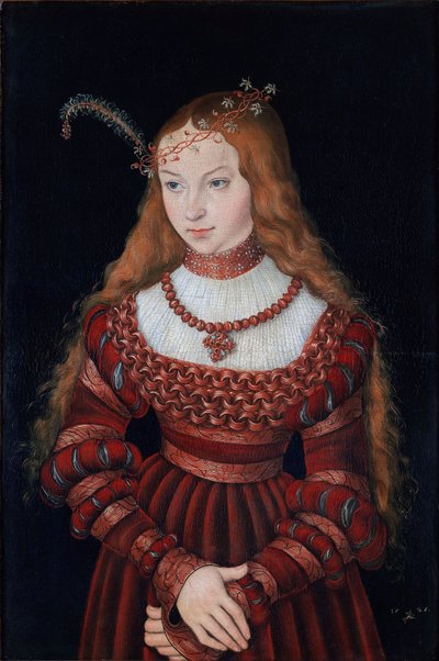 クリーヴ公女シビレの肖像 作： Lucas Cranach the Elder