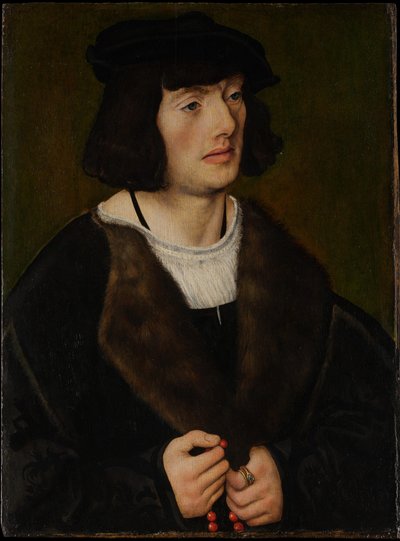 ロザリオを持つ男の肖像 作： Lucas Cranach the Elder