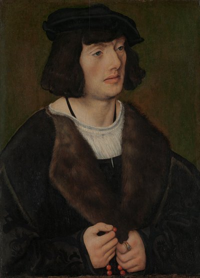 ロザリオを持つ男の肖像」 1508年頃 作： Lucas Cranach the Elder
